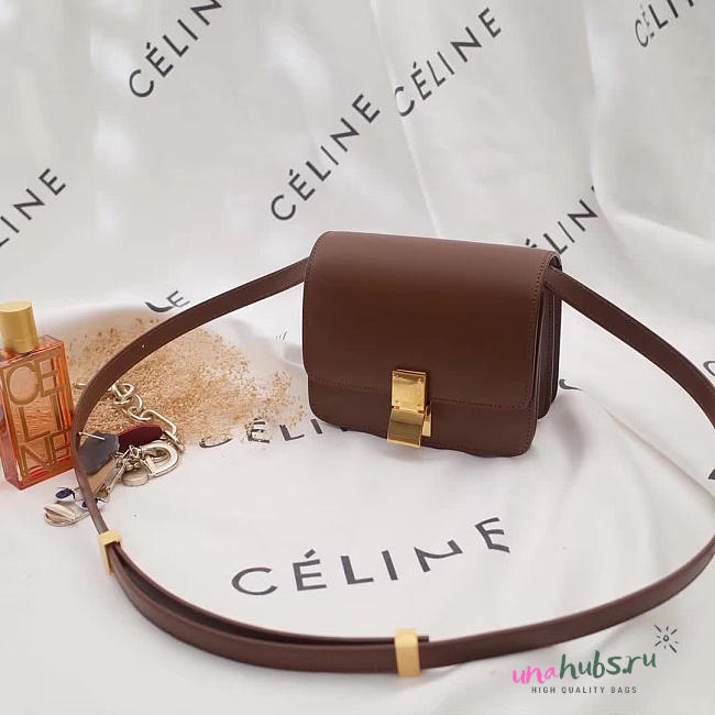 Celine Classic Box Shoulder Bag Brown - 1