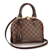 Louis Vuitton N41221 Alma BB Tote Bag Damier Ebene Canvas - 1