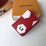 M63226 LV pocket wallet  Card Pack Red - 5