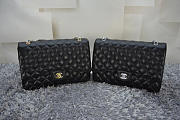 CHANEL 1112 Black Size 33cm Caviar Leather Flap Bag With Gold / Silver Hardware - 5