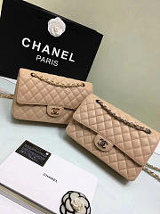 CHANEL 1112 beige 2.55 Calfskin Leather Flap Bag with Gold Hardware - 4