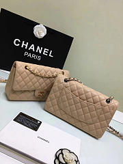 CHANEL 1112 beige 2.55 Calfskin Leather Flap Bag with Gold Hardware - 3