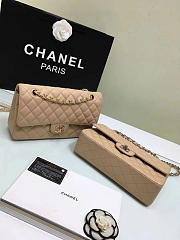 CHANEL 1112 beige 2.55 Calfskin Leather Flap Bag with Gold Hardware - 2