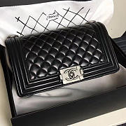 Chanel Medium Quilted Lambskin Boy Bag Black A13043 VS03324 - 1