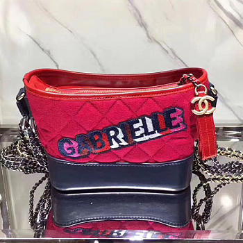 Chanel Chanels Gabrielle Small Hobo Bag Red & Navy Blue A91810 VS02172