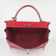 Hermes Kelly 6108 Red Crocodile Bag - 3