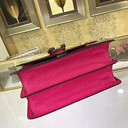 Gucci Dionysus medium top handle bag  rose red leather - 5