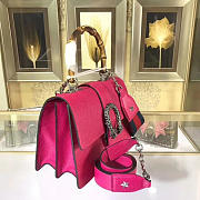 Gucci Dionysus medium top handle bag  rose red leather - 2