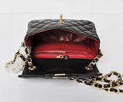 CHANEL 1112 Black Lambskin Leather Flap Bag With Gold Hardware - 6