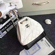 Chanel Chanels Gabrielle Backpack White and Black A94485 VS06686 - 6