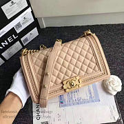 Chanel Lambskin Medium Boy Bag A67086 Beige 2017 VS02723 - 6