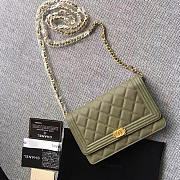 Chanel Caviar WOC Chain Wallet Green A80287 VS07114 - 1