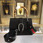 Gucci Dionysus medium top handle bag black leather - 1