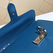 Gucci GG Flap Shoulder Bag On Chain Sapphire Blue 510303 - 5