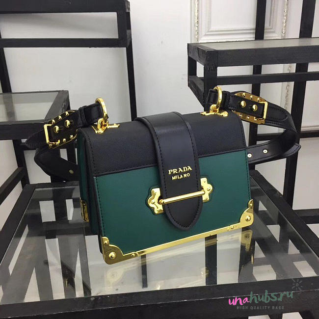 Prada Cahier Bag 1BD045 Green - 1