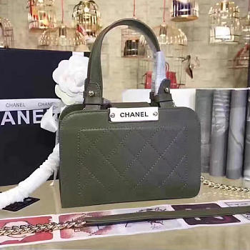 Chanel Small Label Click Shopping Bag Green A93731 VS03641