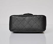 CHANEL 1112 Black Caviar Leather Flap Bag With Silver Hardware - 4