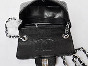 CHANEL 1112 Black Caviar Leather Flap Bag With Silver Hardware - 6