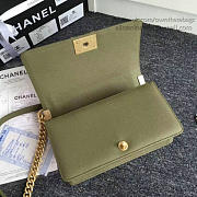 Chanel Green Quilted Caviar Medium Boy Bag A67086 VS09827 - 3