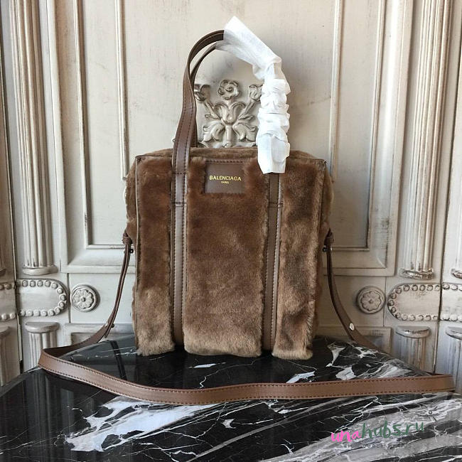 Balenciaga Bazar Shearling Shopper - 1