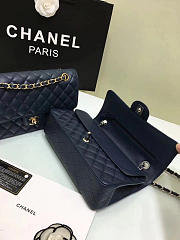 CHANEL 1112 royalblue Large 2.55 Calfskin Leather Flap Bag with Gold Hardware - 5