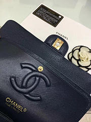 CHANEL 1112 royalblue Large 2.55 Calfskin Leather Flap Bag with Gold Hardware - 6