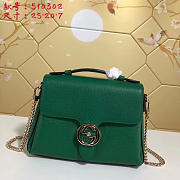 Gucci GG Flap Shoulder Bag On Chain Green 5103032 - 1