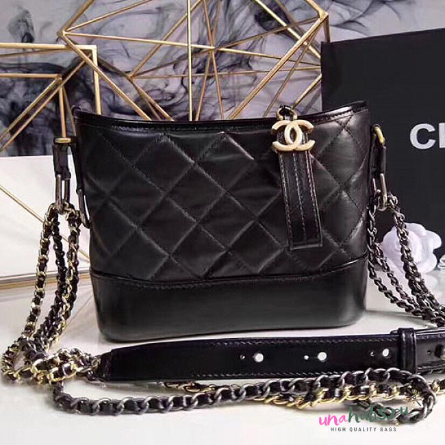 Hot Chanel Chanels Gabrielle Small Hobo Bag Black A91810 VS06725 - 1