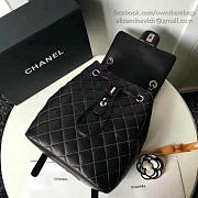 Chanel Quilted Lambskin Backpack Black 170303 VS03923 - 3