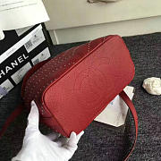 Top Chanel Original Calfskin Bucket Bag Red A93597 VS04761 - 2