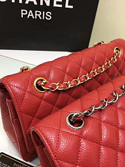 CHANEL 1112 Red Large 2.55 Calfskin Leather Flap Bag with Gold Hardware - 6