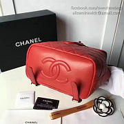 Chanel Quilted Lambskin Backpack Red 170303 VS07838 - 3