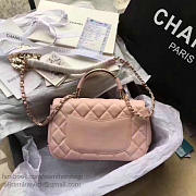 Chanel Lambskin Flap Bag with Top Handle Pink A93752 VS00969 - 2