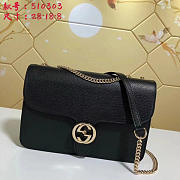 Gucci GG Flap Shoulder Bag On Chain Black 510303 - 2