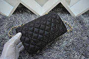 CHANEL 1112 Black Size 20cm Caviar Leather Flap Bag With Gold / Silver Hardware - 2