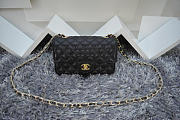 CHANEL 1112 Black Size 20cm Caviar Leather Flap Bag With Gold / Silver Hardware - 3