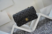 CHANEL 1112 Black Size 20cm Caviar Leather Flap Bag With Gold / Silver Hardware - 5