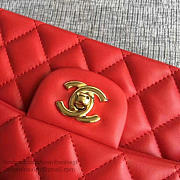 Fashion Classic Chanel Lambskin Flap Shoulder Bag Red A01112 VS00699 - 2