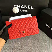 Fashion Classic Chanel Lambskin Flap Shoulder Bag Red A01112 VS00699 - 4