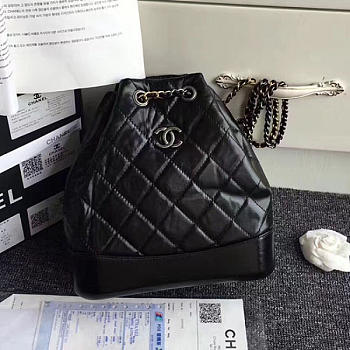 Chanel Chanels Gabrielle Backpack Black A94485 VS00334
