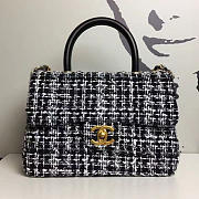 Designer Chanel Tweed Top Handle Bag A13042 VS00035 - 1