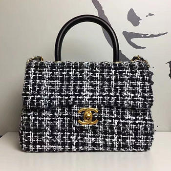 Designer Chanel Tweed Top Handle Bag A13042 VS00035