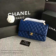 Classic Chanel Lambskin Flap Shoulder Bag Blue A01112 VS05712 - 3