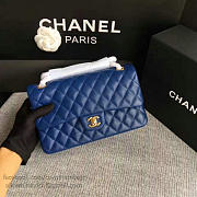 Classic Chanel Lambskin Flap Shoulder Bag Blue A01112 VS05712 - 4