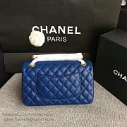 Classic Chanel Lambskin Flap Shoulder Bag Blue A01112 VS05712 - 5