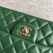 Classic Chanel Lambskin Flap Shoulder Bag Green A01112 VS04940 - 2