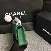 Classic Chanel Lambskin Flap Shoulder Bag Green A01112 VS04940 - 3