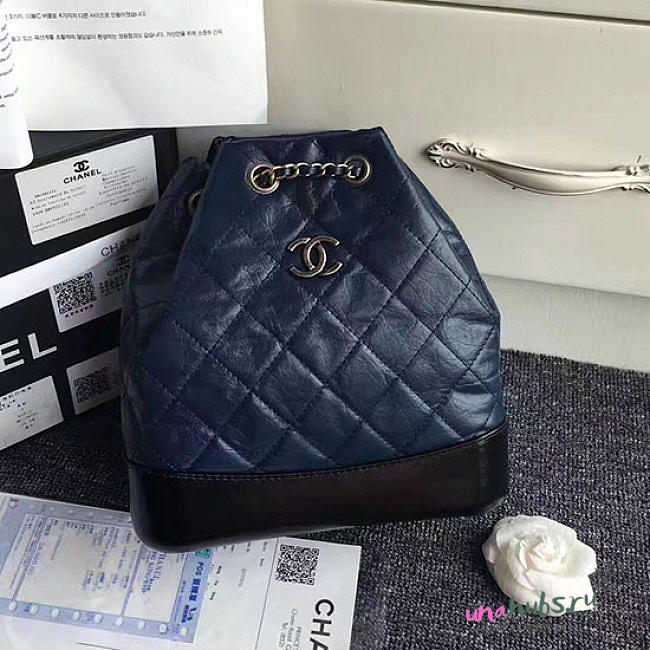 Chanel Chanels Gabrielle Backpack Blue and Black A94485 VS09477 - 1