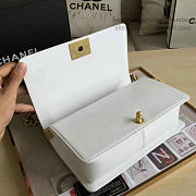 Chanel Chevron Medium Boy Bag White A67086 VS08105 - 5