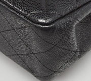CHANEL Large Classic Handbag Grained Calfskin & Gold Metal Black - 6